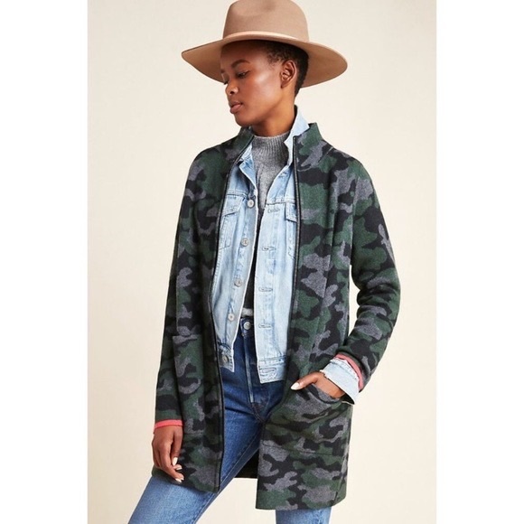 Camouflage sweater coat Clearance